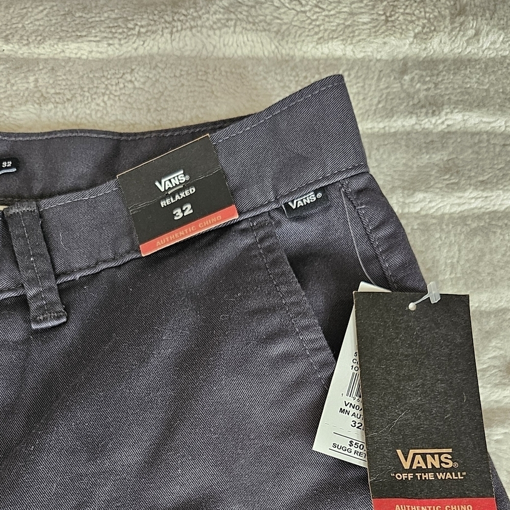 Brand New W Tags Vans Men's Off the Wall Walter 2-B Shorts Gray Chino Men's 32 - Picture 2 of 6